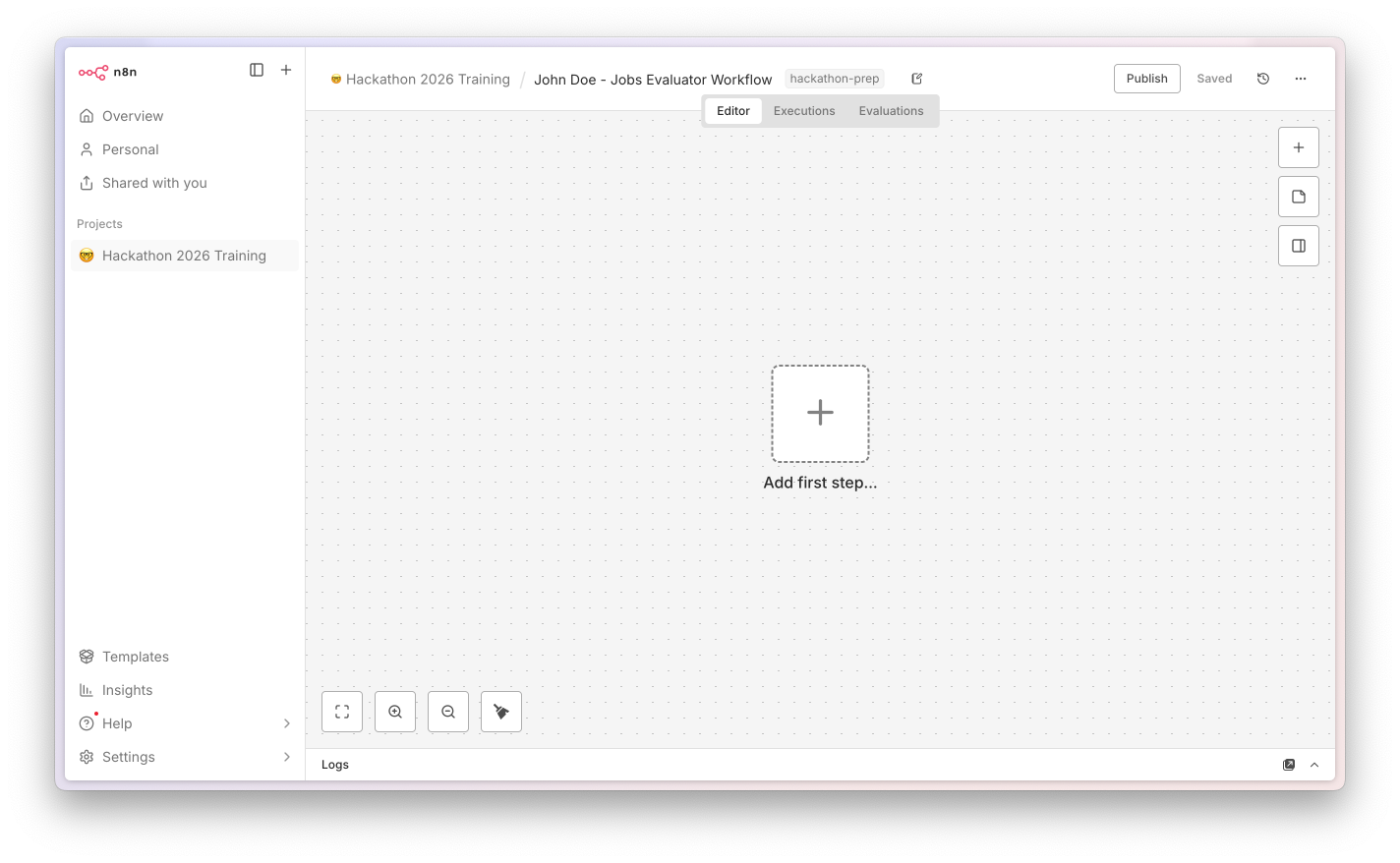 n8n setup · step 5