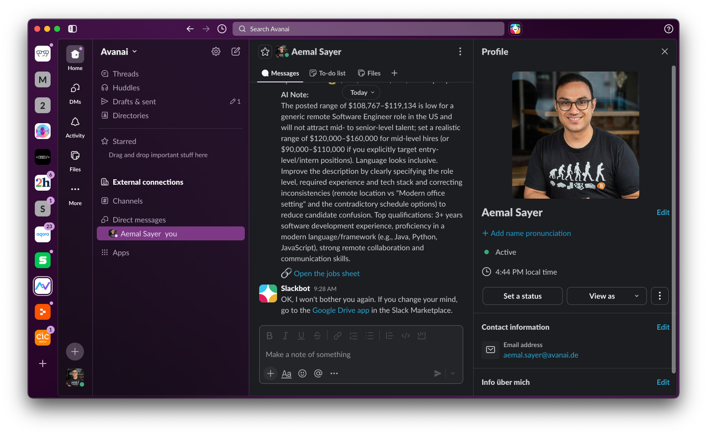 Slack · step 3
